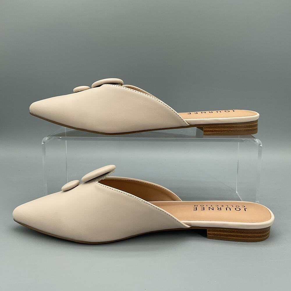 NEW Journee Collection Women’s Malorie Mules Nude Size 10 - Picture 2 of 10